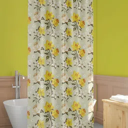 ArtzFolio Yellow & Green Printed Waterproof Shower Curtains-picture-3