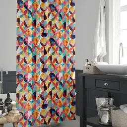 ArtzFolio Pink & Blue Printed Waterproof Shower Curtains-image-94