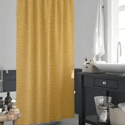 ArtzFolio Yellow Printed Waterproof Shower Curtains-image-5