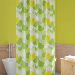 ArtzFolio Green & Yellow Floral Printed Waterproof Shower Curtains-image-85