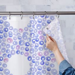 ArtzFolio Blue & White Printed Waterproof Shower Curtains-image-73