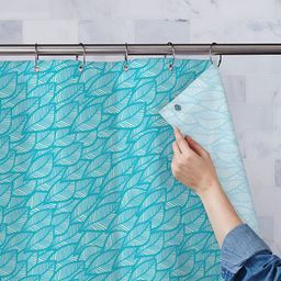 ArtzFolio Blue & White Printed Waterproof Shower Curtains-image-83