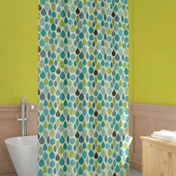 ArtzFolio Green & Blue Printed Waterproof Shower Curtains-image-48