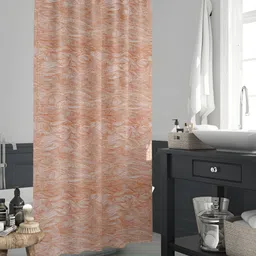 ArtzFolio Brown & White Printed Waterproof Shower Curtains-image-68