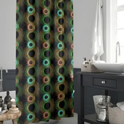 ArtzFolio Green & Blue Printed Waterproof Shower Curtains-image-84