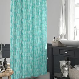 ArtzFolio White & Blue Printed Waterproof Shower Curtains-image-107