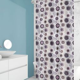 ArtzFolio White & Black Printed Waterproof Shower Curtain-image-87