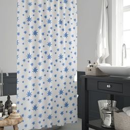 ArtzFolio Blue & White Printed Waterproof Shower Curtains-image-80