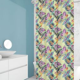 ArtzFolio Purple & Blue Printed Waterproof Shower Curtains-image-81