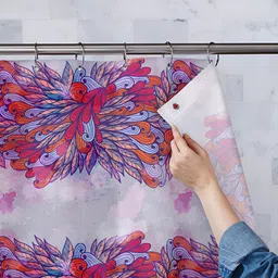 ArtzFolio Purple & Red Printed Waterproof Shower Curtains-image-15