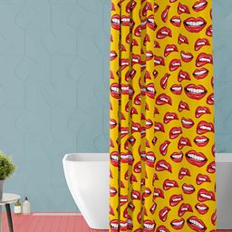 ArtzFolio Yellow & Red Printed Waterproof Shower Curtains-image-62