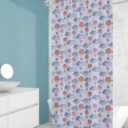 ArtzFolio Blue & Pink Printed Waterproof Shower Curtains-16