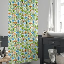 ArtzFolio White & Green Printed Waterproof Shower Curtain-image-65