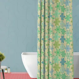 ArtzFolio Blue & Green Printed Waterproof Shower Curtains-image-76