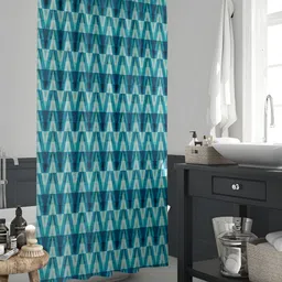 ArtzFolio Teal Printed Waterproof Shower Curtains-image-65