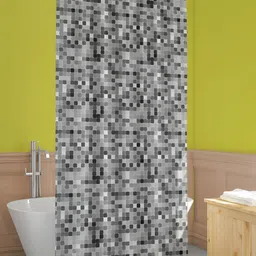 ArtzFolio Black & Grey Printed Waterproof Shower Curtains-picture-8