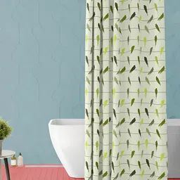 ArtzFolio Yellow & Green Printed Waterproof Shower Curtain-picture-12