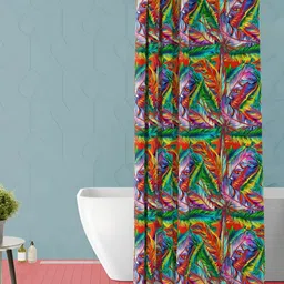 ArtzFolio Green & Red Printed Waterproof Shower Curtains-image-75