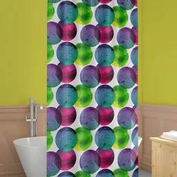 ArtzFolio White & Green Printed Waterproof Shower Curtains-image-70