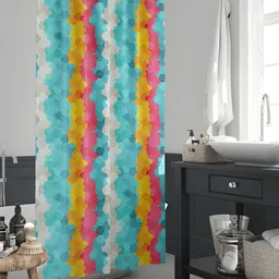 ArtzFolio Green & Yellow Printed Waterproof Shower Curtains-image-84