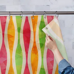 ArtzFolio Yellow & Green Printed Waterproof Shower Curtains-picture-13