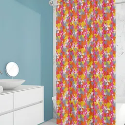 ArtzFolio Pink & Yellow Printed Waterproof Shower Curtains-image-53