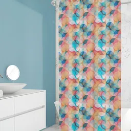 ArtzFolio Pink & Blue Printed Waterproof Shower Curtains-image-95