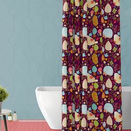 ArtzFolio Blue & Purple Printed Waterproof Shower Curtains-image-80