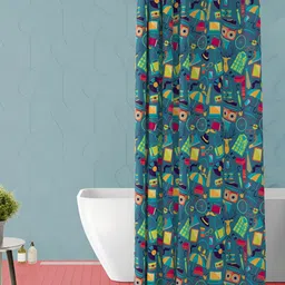 ArtzFolio Blue & Green Printed Waterproof Shower Curtains-image-90