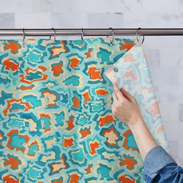ArtzFolio Blue & Red Printed Waterproof Shower Curtains-image-29