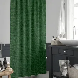 ArtzFolio Green & Black Printed Waterproof Shower Curtains-picture-11