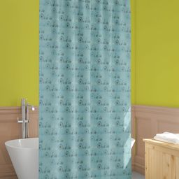 ArtzFolio Blue & Black Printed Waterproof Shower Curtains-image-62