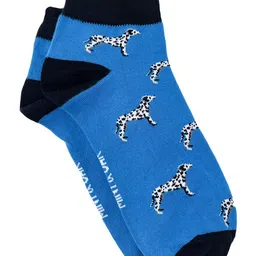 Mint & Oak Men Blue Dalmation Printed Ankle-Length Socks-picture-27