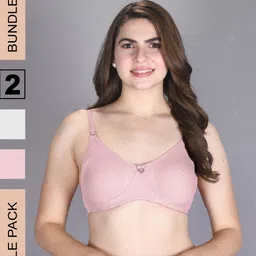 LUX VENUS Set of 2 Non Padded Full Coverage Cotton T-Shirt Bras With All Day Comfort-picture-7