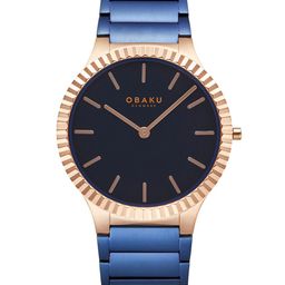 Obaku Linje Bahama Men Round Dial & Stainless Steel Straps Analogue Watch V292GXVLSL-image-105