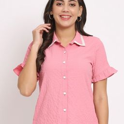 CHARMGAL Flutter Sleeves Shirt Style Top-picture-18