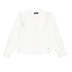 Allen Solly Junior Girls Mandarin Collar Cotton Shirt Style Top-image-51