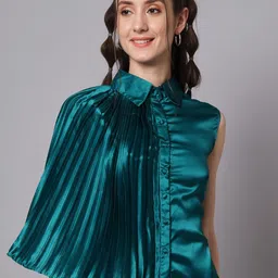 The Dry State Shirt Collar Satin Shirt Style Top-picture-34