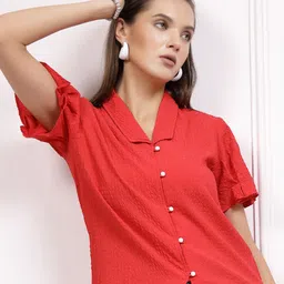 Athena Immutable Self Design Shirt Collar Shirt Style Top-65