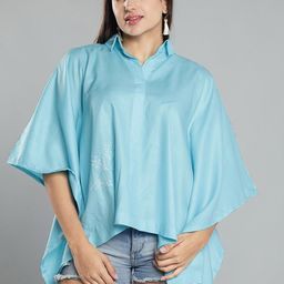 LetsDressUp Shirt Collar Flared Sleeve Shirt Style Kaftan Top-picture-56