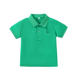 StyleCast Green Infant Kids Polo Collar Cotton T-shirt-image-19