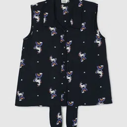 max Floral Print Mandarin Collar Shirt Style Top-image-7