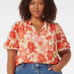 Forever New Floral Printed Shirt Style Top-image-31