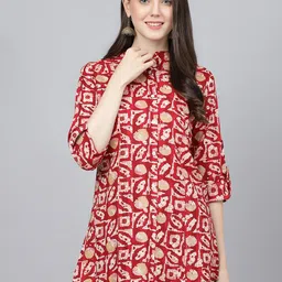 Divena Mandarin Collar Printed Tunic-image-12