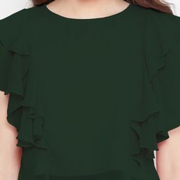 Bitterlime Green Ruffles Top image 2