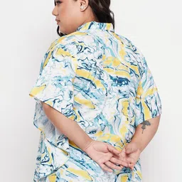 NABIA Plus Size Abstract Printed Kaftan Top image 5