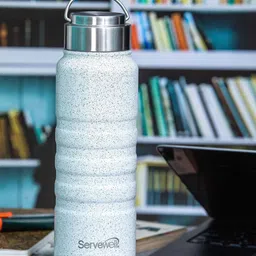 Servewell Twister -SS White Vaccum Water Bottle 725ml-21