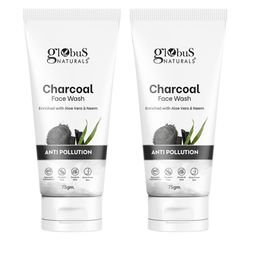 Globus naturals Set of 2 Charcoal Anti Pollution Face Wash with Aloevera & Neem - 75g each-23