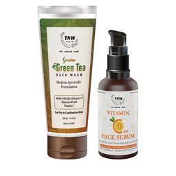 TNW the natural wash Combo of Green Tea Face Wash- 100ml & Vitamin C Face Serum-30ml-78