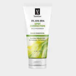 NutriGlow 8% AHA BHA Spot Correction Daily Face Wash with Cucumber - 100 ml-40